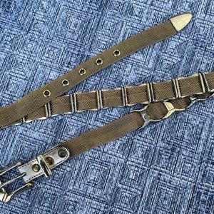 Donna Katz Vintage Belt Gold Tone Metal Waist Band Metal Mesh Waistband Size 26